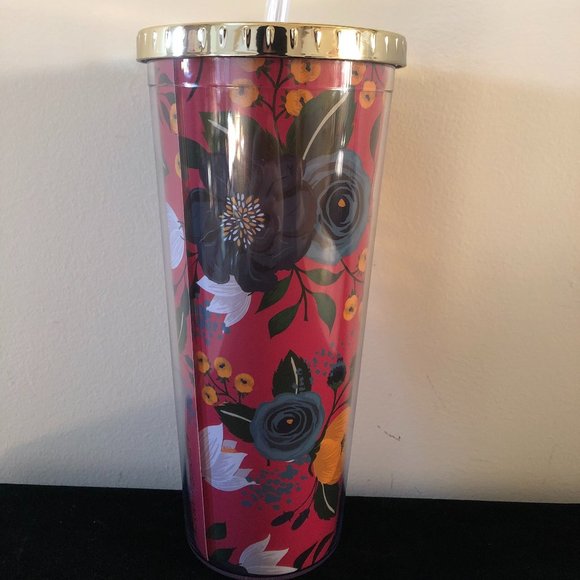 Floral Insulated Straw Tumbler (New and Unused) - Picture 2 of 4